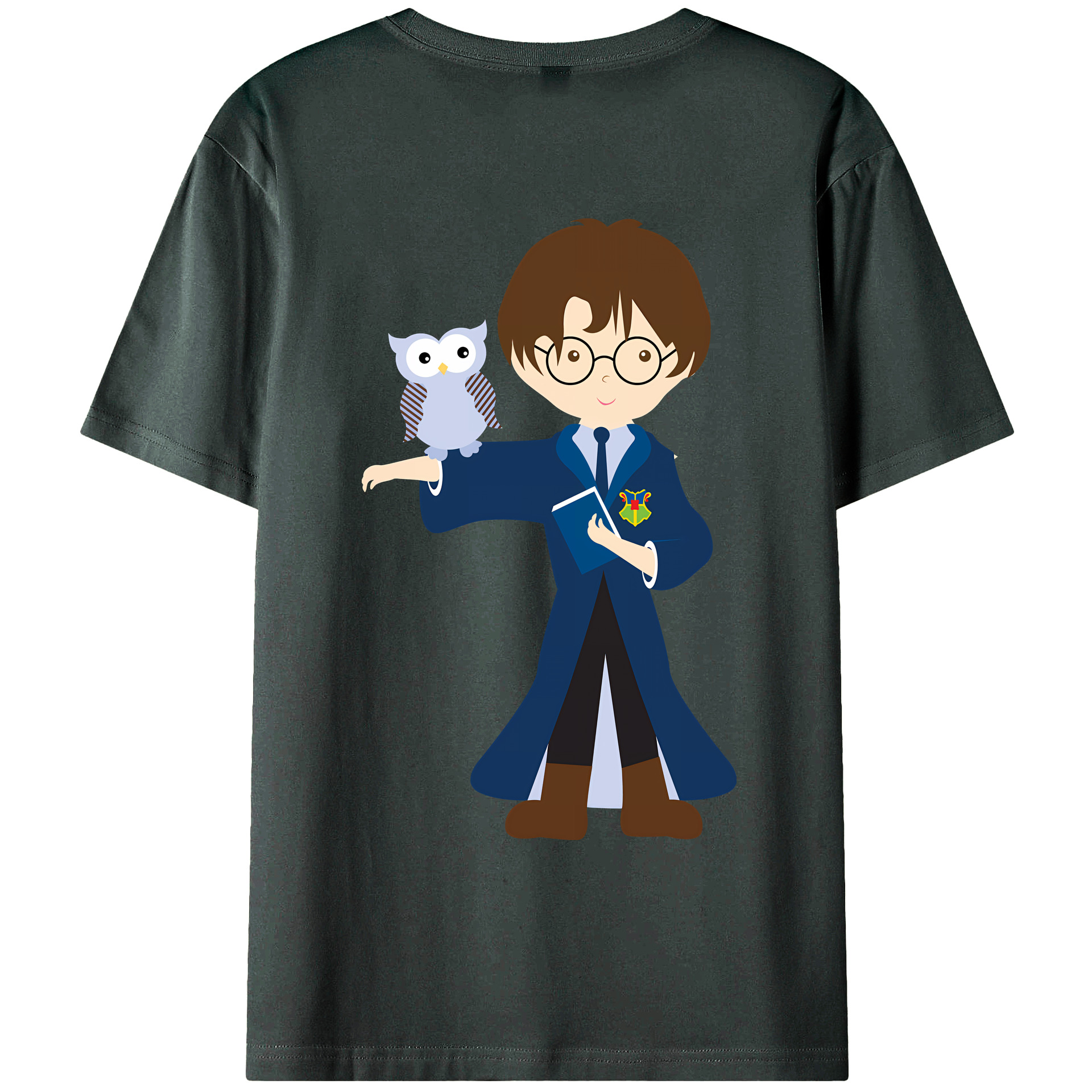 （画像用） Harry Potter ハリー・ポッターシリーズ 綿100％ メンズ半袖Tシャツ（バックプリント） 通気性